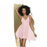 LACE BABY DOLL THONG 2PC LIGHT PINK M-L NAUGHTY DOLL
